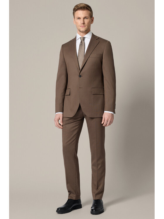 Lancerto Lancerto Garnitur Pontevedra GA073126000013 Brązowy Slim Fit