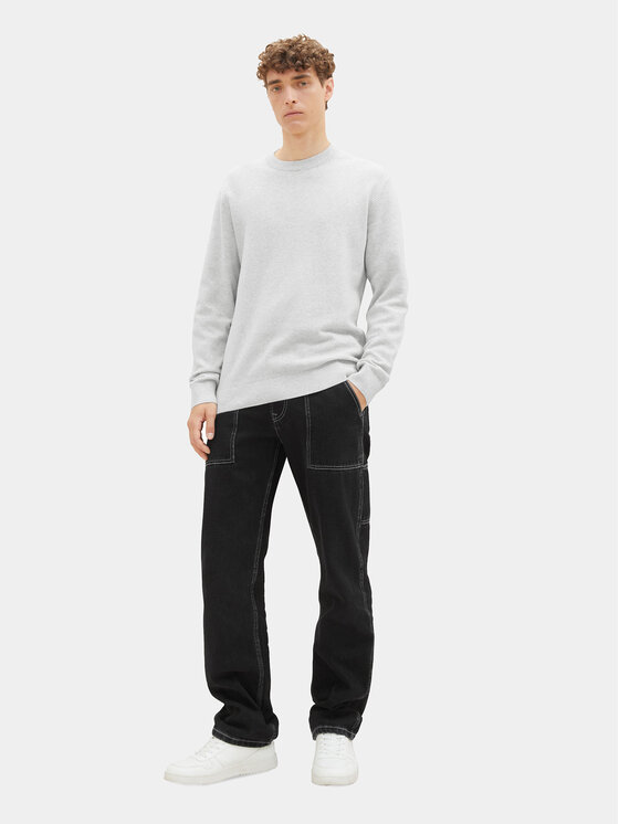 Tom Tailor Denim Tom Tailor Denim Пуловер 1038285 Сив Regular Fit