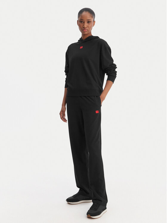 HUGO HUGO Bluza Signature 50556816 Czarny Regular Fit