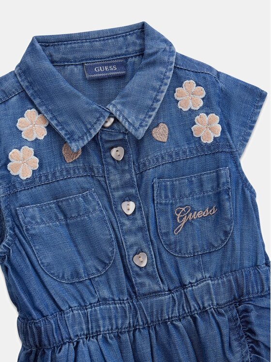 Guess Kids Guess Kids Sukienka codzienna 182537 Niebieski Classic Fit