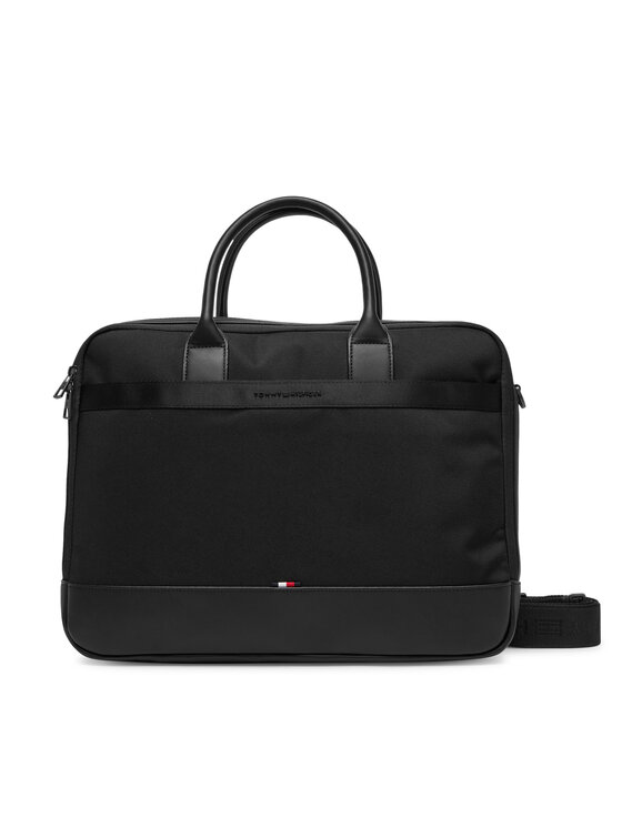 Tommy Hilfiger Tommy Hilfiger Geantă pentru laptop Th Nylon Travel Computer Bag AM0AM13470 Negru