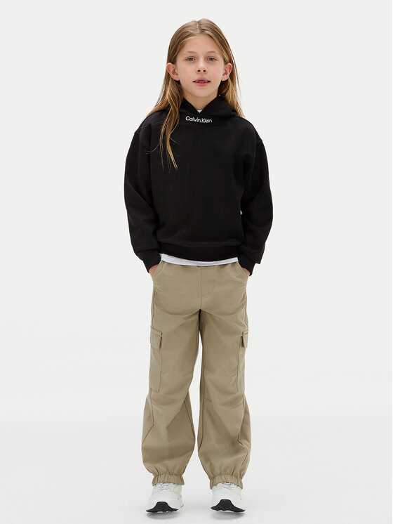 Calvin Klein Jeans Calvin Klein Jeans Mikina Embro Logo IB0IB02525 D Černá Relaxed Fit