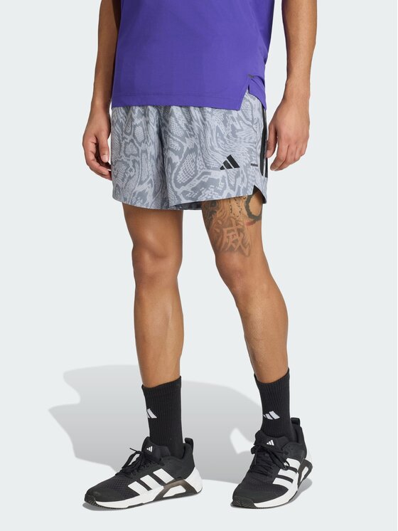 adidas adidas Sportshorts D4T Primelift Aop KT5268 Grau Regular Fit