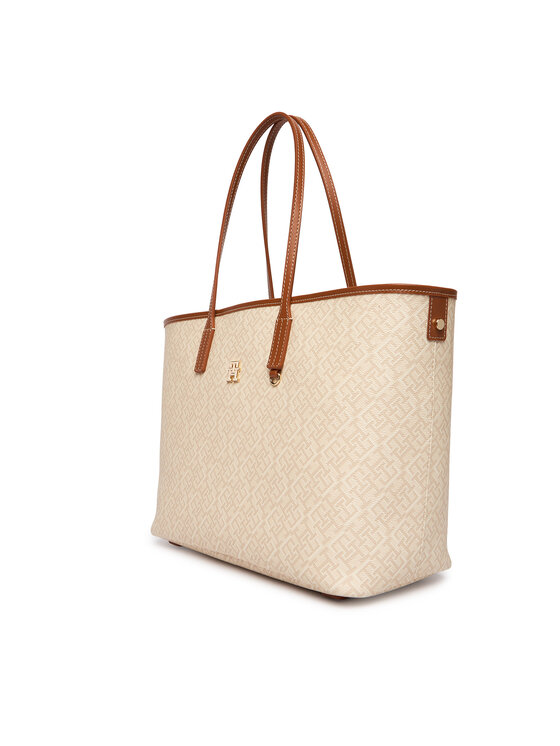 Tommy Hilfiger Tommy Hilfiger Rankinė Th Monoplay Tote Le AW0AW17416 Smėlio