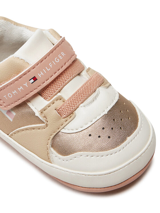 Tommy Hilfiger Tommy Hilfiger Αθλητικά Low Cut Lace-Up/Velcro Sneaker T0A9-33511-1433 Μπεζ