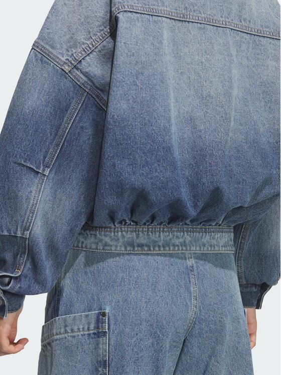 adidas adidas Kurtka jeansowa 159936 Niebieski jasny Oversize