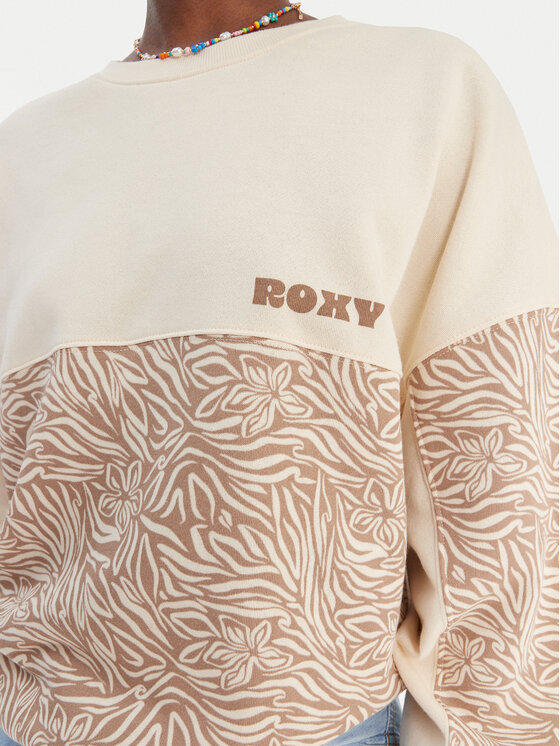 Roxy Roxy Bluza ERJFT05040 Beżowy Relaxed Fit