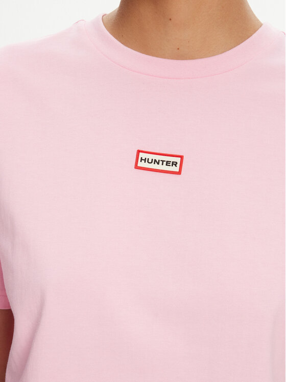 Hunter Hunter T-Shirt Abby HARW0059251 Różowy Boxy Fit