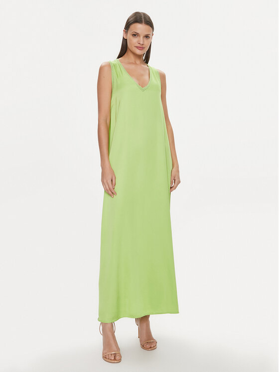Fracomina Fracomina Poletna obleka FJ24SD3014W64101 Zelena Loose Fit