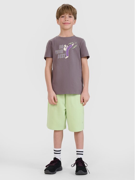 4F 4F Tričko 4FJRSS25TTSHM2643-23S Sivá Regular Fit