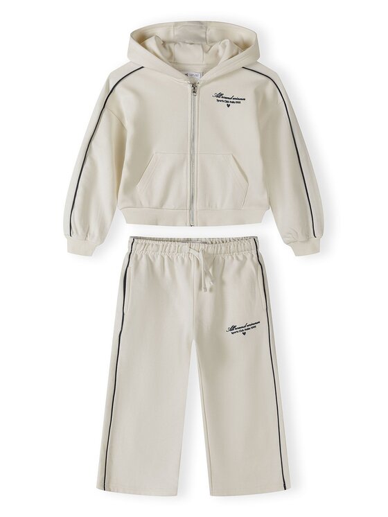 minoti minoti Komplet 2 par spodni dresowych i bluza 30FLEECE166 Biały Regular Fit