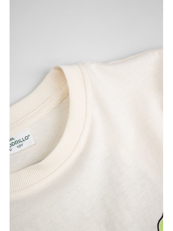 Coccodrillo Coccodrillo T-Shirt ZC6143201VBA-003 Kremowy Regular Fit