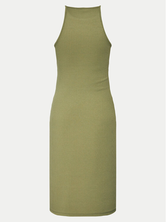 Pieces Pieces Džemper haljina Ostina 17124786 Zelena Slim Fit