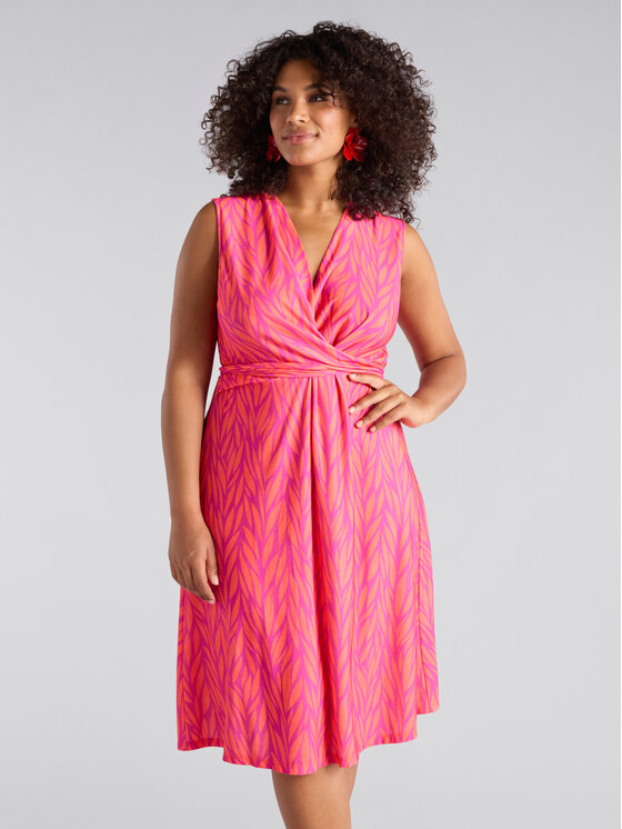 Fiorella Rubino Fiorella Rubino Vestito da giorno 7463L001144N0S9 Rosa Slim Fit