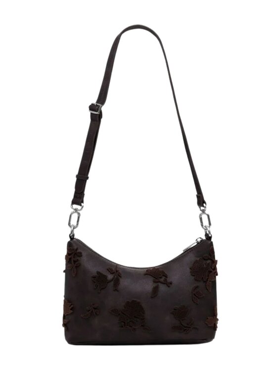 Desigual Desigual Borsa BAG_STENCIL FLOWER MEDELLIN MINI CHOCO Marrone