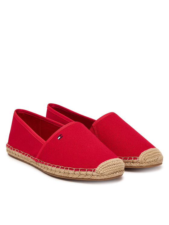 Tommy Hilfiger Tommy Hilfiger Espadrile Flag Canvas Espadrille FW0FW08541 Rdeča