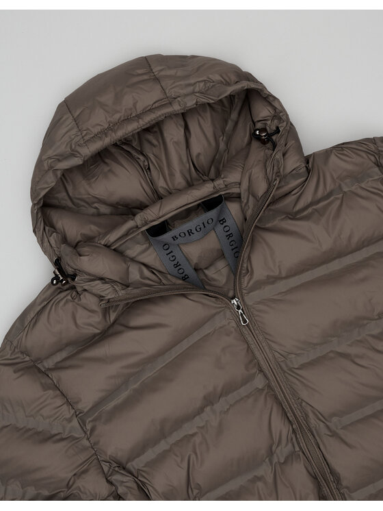 Borgio Borgio Kurtka puchowa SENIGA_SZ Szary Classic Fit