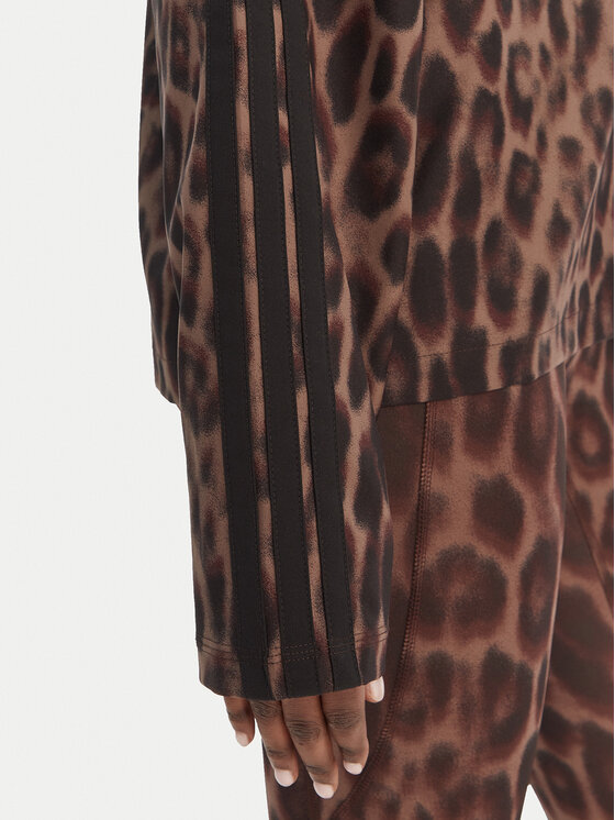 adidas adidas Prijelazna jakna Seasonal Essentials Leopard Print JZ0297 Smeđa Loose Fit