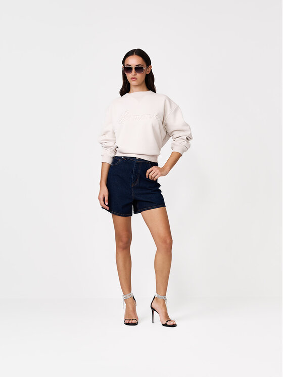 La Mania La Mania Bluza BRODIE Kremowy Basic Fit