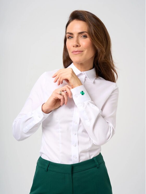 Willsoor Willsoor Koszula 61499 Biały Slim Fit