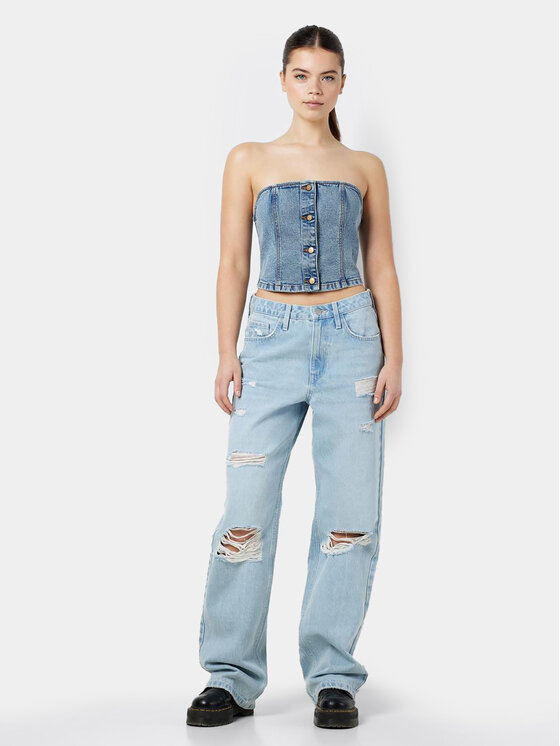 Noisy May Noisy May Traperice Frilla 27030393 Plava Straight Fit