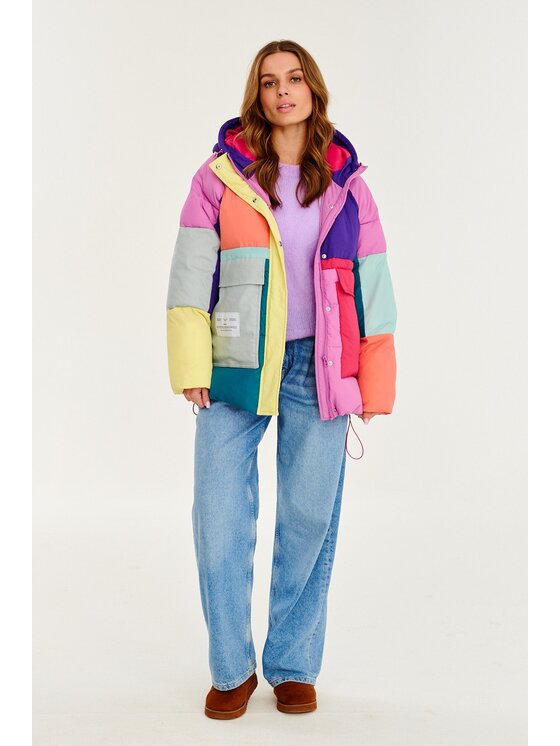 NAOKO NAOKO Kurtka zimowa Tromso Colorblock Kolorowy Regular Fit
