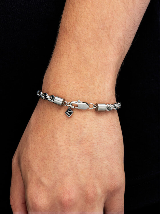 ICED STUFF ICED STUFF Bracciale Rope Oro bianco