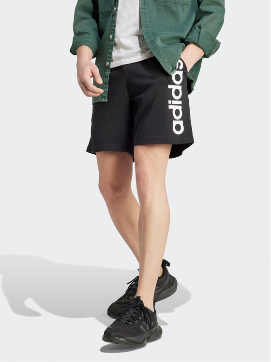 adidas Sport rövidnadrág AEROREADY Essentials Single Jersey Linear Logo  Shorts IC0062 Fekete Regular Fit | Modivo.hu