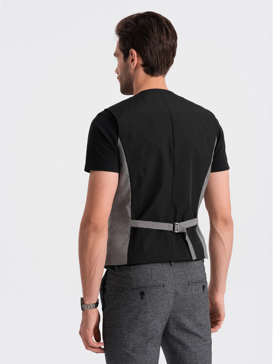 Ombre Ombre Kamizelka OM-BLZV-0111 Szary Fitting Fit