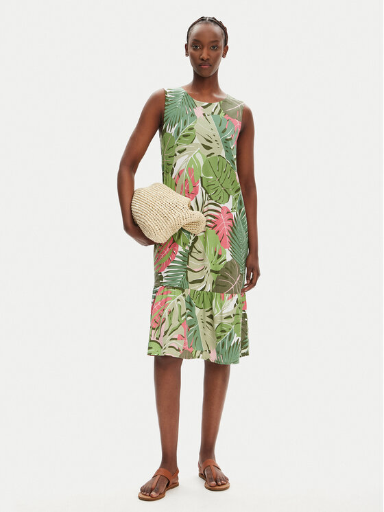 Olsen Olsen Sommerkleid 13002032 Grün Regular Fit