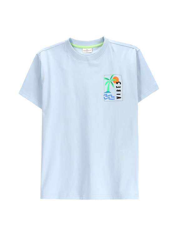 Coccodrillo Coccodrillo T-Shirt WC5143216VBD Světle modrá Regular Fit