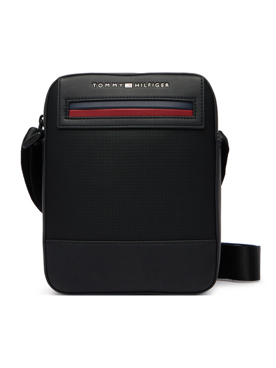Tommy Hilfiger Tommy Hilfiger Мъжка чантичка Th Foundaiton Mini Reporter AM0AM14156 Черен