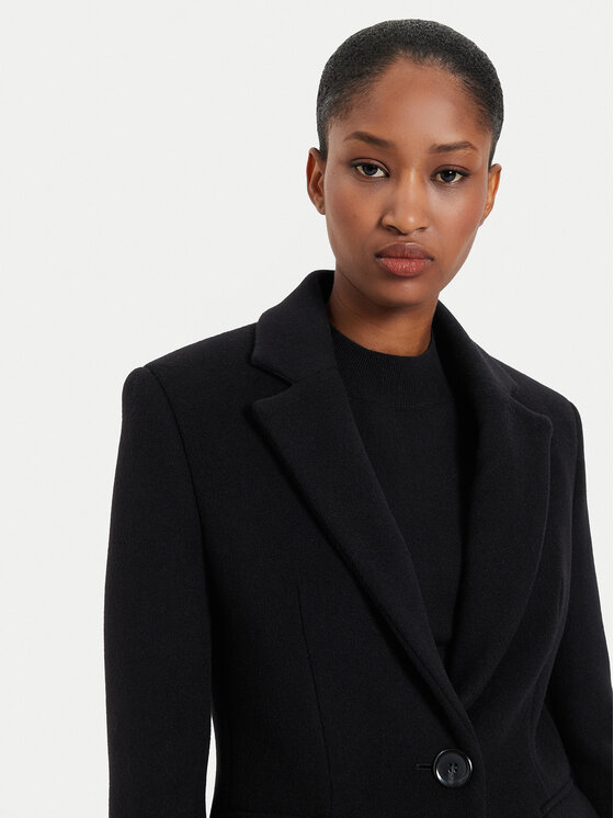 PINKO Pinko Vlněný kabát Cambogia 103697 A225 Černá Regular Fit