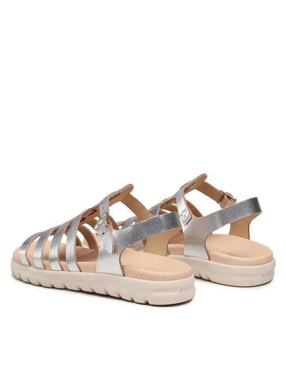 Geox Geox Sandale J Sandal Soleima Gir J35GSB000CFC1007 D Srebrna