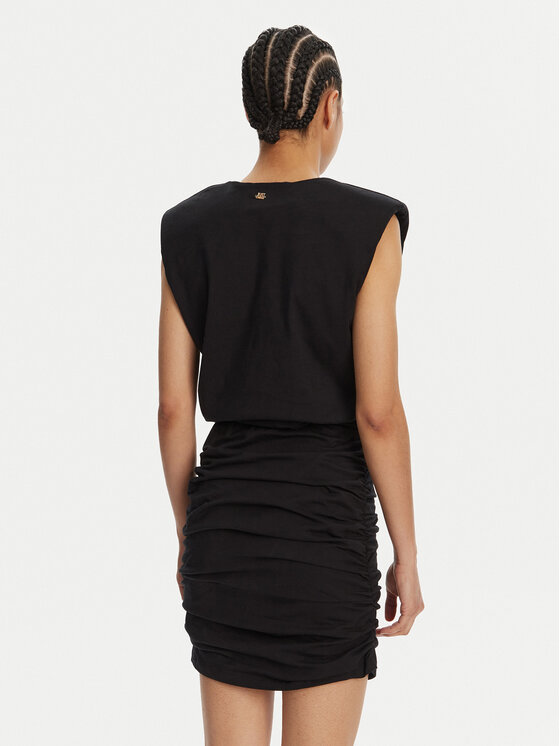Just Cavalli Just Cavalli Igapäevane kleit 78PAOE11 Must Regular Fit