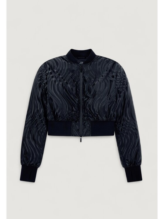 Armani Exchange Armani Exchange Giacca di pelle BLOUSON JACKET Nero Casual Fit