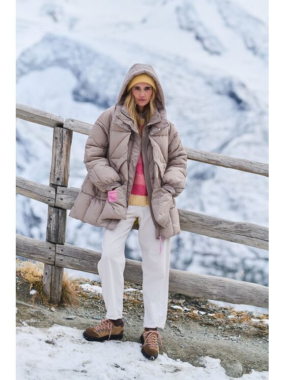 NAOKO NAOKO Kurtka zimowa Vanilla Sand Beżowy Oversize