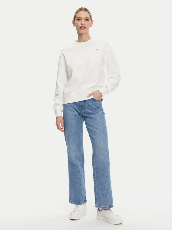 Tommy Hilfiger Tommy Hilfiger Majica dugih rukava WW0WW45980 Écru Regular Fit
