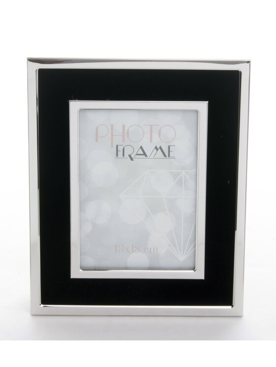 MIAhome MIAhome Ramka na zdjęcia srebrno-czarna 27x22 cm SILVINA Czarny