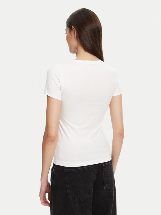 Guess Jeans Guess Jeans T-krekls W4YI04 J1314 Balts Regular Fit