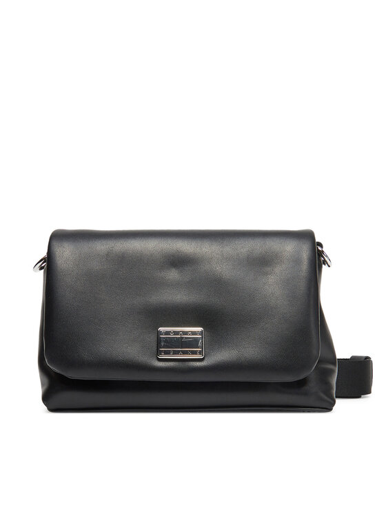 Geantă Tommy Jeans Tjw American Cool Flap Crossover AW0AW17550 Negru