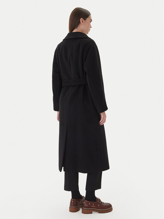 Weekend Max Mara Weekend Max Mara Gyapjú kabát Tempera 2525016082 Fekete Regular Fit