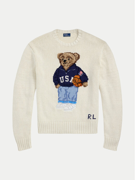 Polo Ralph Lauren Polo Ralph Lauren Sweter 211966255001 Écru Relaxed Fit