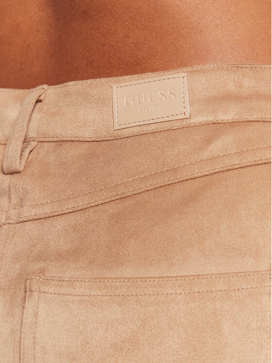 Guess Guess Spodnie materiałowe Kelly W3RA0M WE0L0 Beżowy Straight Fit