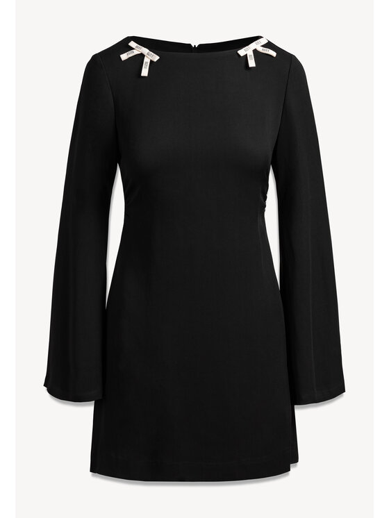 BIZUU BIZUU Sukienka koktajlowa THESSA MINI A-LINE Czarny Standard Fit