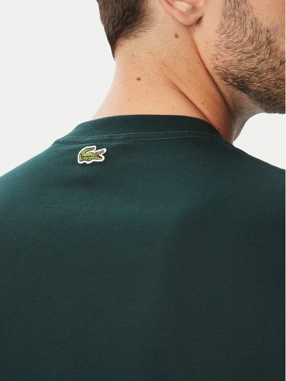 Lacoste Lacoste Футболка TH9990 Темно-зелений Classic Fit