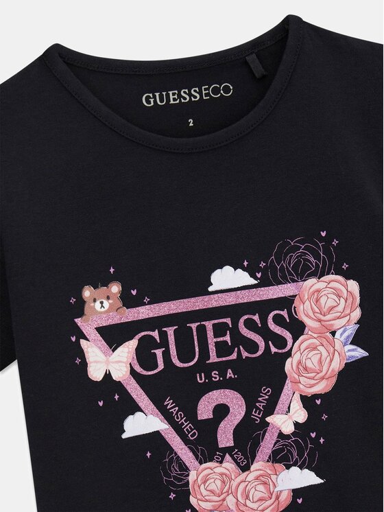 Guess Kids Guess Kids T-Shirt 183880 Czarny Classic Fit