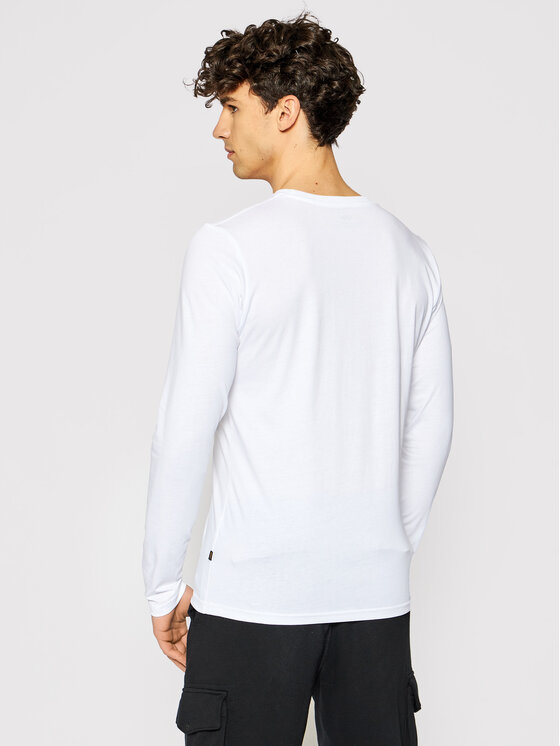Alpha Industries Alpha Industries Longsleeve Basic T 100510 Biały Regular Fit