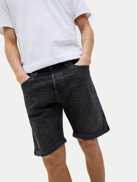 Jack & Jones Jack & Jones Džínsové šortky Rick 12269612 Čierna Regular Fit