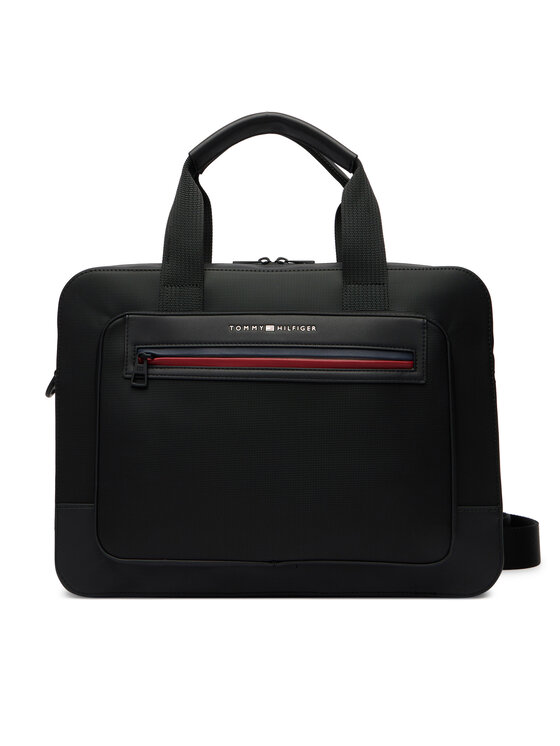 Tommy Hilfiger Tommy Hilfiger Torba za laptop Th Foundation Computer Bag AM0AM14158 Crna